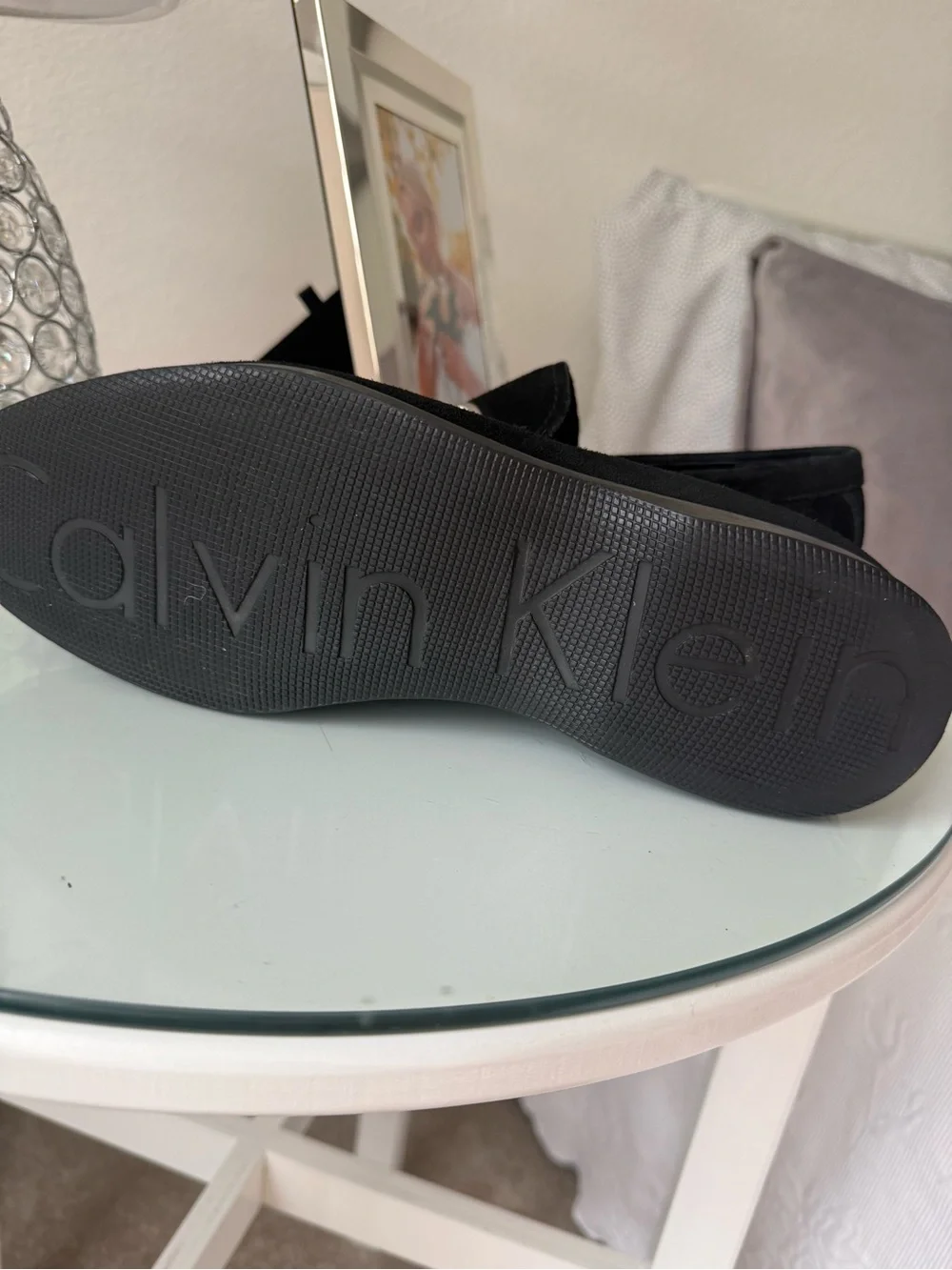 Calvin Klein Black Suede Bit-Detail Loafers